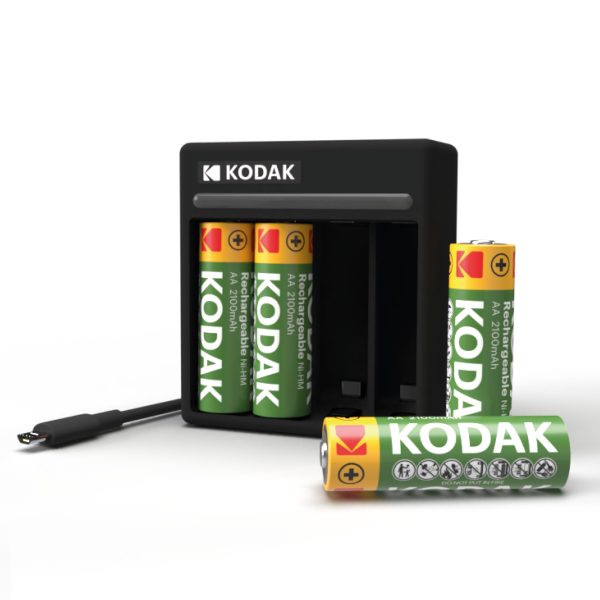 Kodak rechargeable 4 pack batteries plus Charging Kit - NoBox Solutions