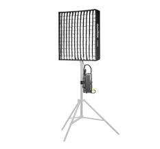images Studio LED light panel on a tall adjustable stand with tripod base, used for photography/videography.